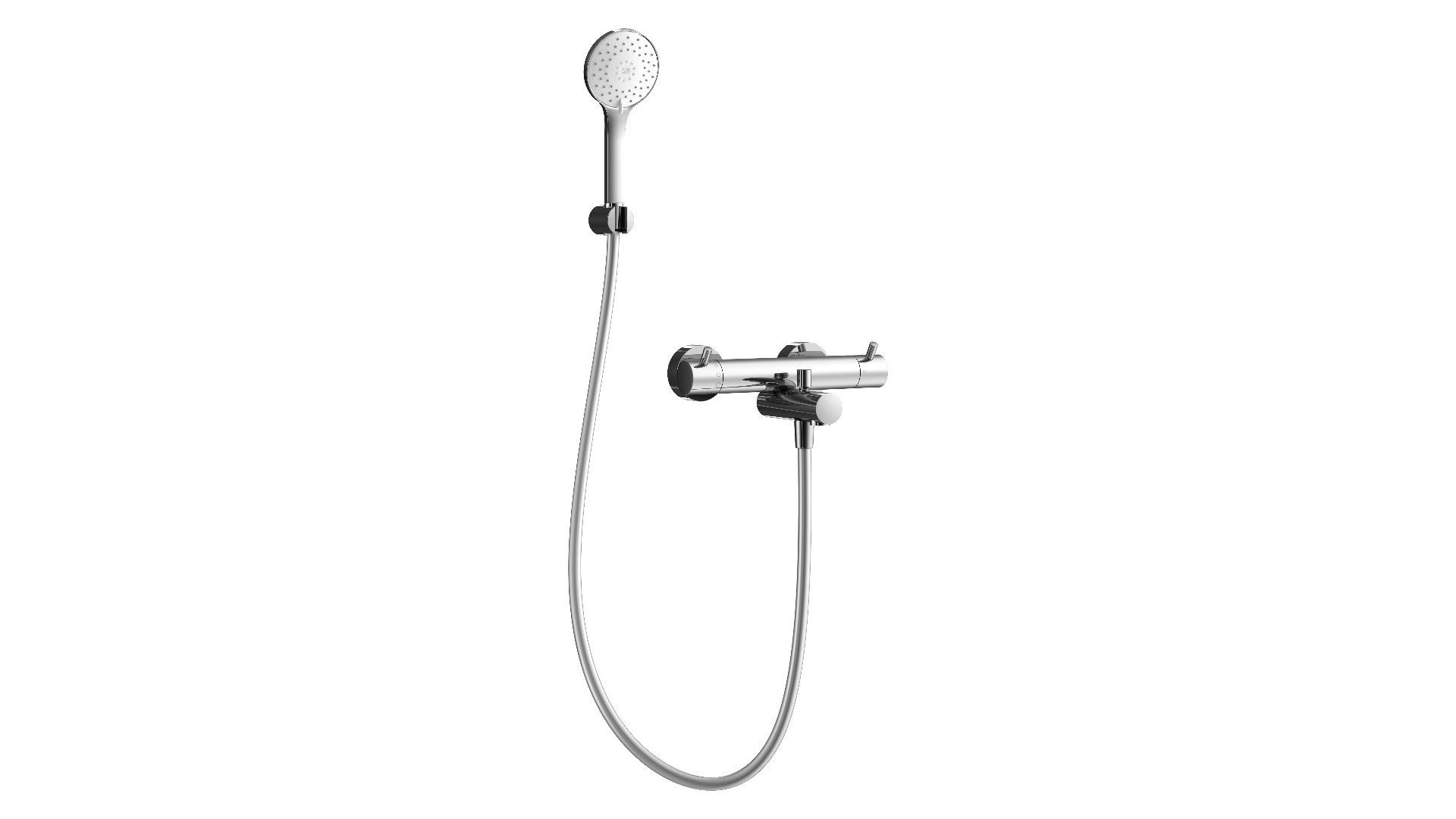 Aufputz-Badewannenthermostat Rund